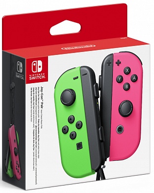 Два контроллера Joy-Con (неоновый зеленый / неоновый розовый) 