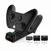 Зарядная станция для 2х Джойстиков Xbox X + аккумуляторы (Z-018) Black