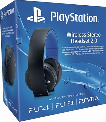 Гарнитура беспроводная для PS4 (с поддержкой PS3 и PS Vita) Wireless Stereo O2 Headset Black