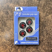 Резинка Grips на джойстик PS-5/PS-4/XBox (Resident Evil Village) (Чёрно/Красный) (4 штуки)