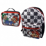 Рюкзак «Марио и Луиджи» (черный, белый, красный) и Сумка для ланча