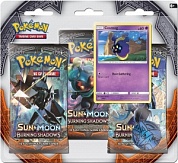 Pokémon Sun & Moon «Burning Shadows». Набор «3 бустера + Промо-карта Cosmog + Монета»