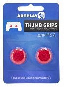 Защитные накладки Artplays Thumb Grips на стики геймпада DualShock 4 для PS4 (2 шт) красные