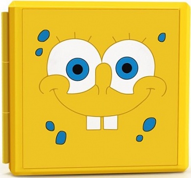 Premium Game Card Case Hori NSW-038U (12 игровых кассет+ 12 micro Cd) SpongeBob Face (Желтый) (№-27)