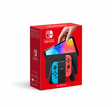 Nintendo Switch (OLED-модель) неоновая синяя/неоновая красная