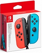 Два контроллера Joy-Con (неоново красного/неоново синего цвета)