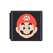 Premium Game Card Case Hori NSW-038U (12 игровых кассет+ 12 micro Cd) Super Mario Face (Черный) (№-7