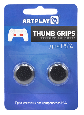 Защитные накладки Artplays Thumb Grips на стики геймпада DualShock 4 для PS4 (2 шт) черные